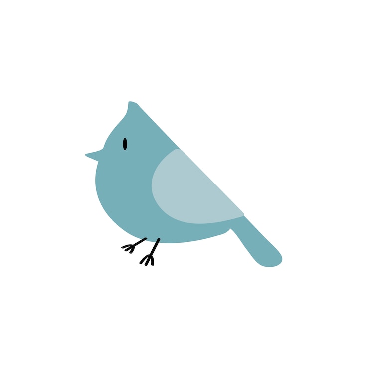 Vector gratuito linda ilustración de un pájaro