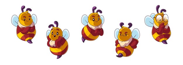 La linda mascota de la abeja voladora