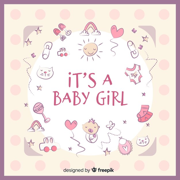 Linda plantilla de baby shower