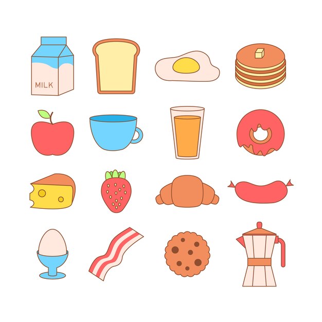 Linda y sencilla ilustración de marco con tortilla, aceite de oliva, huevos, leche, sal, cebolla, champiñones.