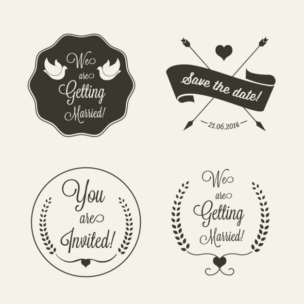 Lindas insignias de boda
