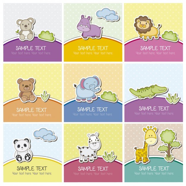 Lindas tarjetas de animales