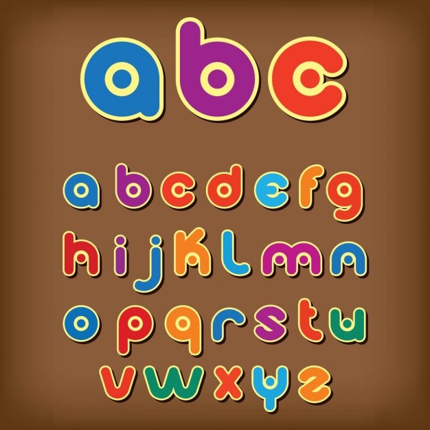 Vector gratuito lindo alfabeto