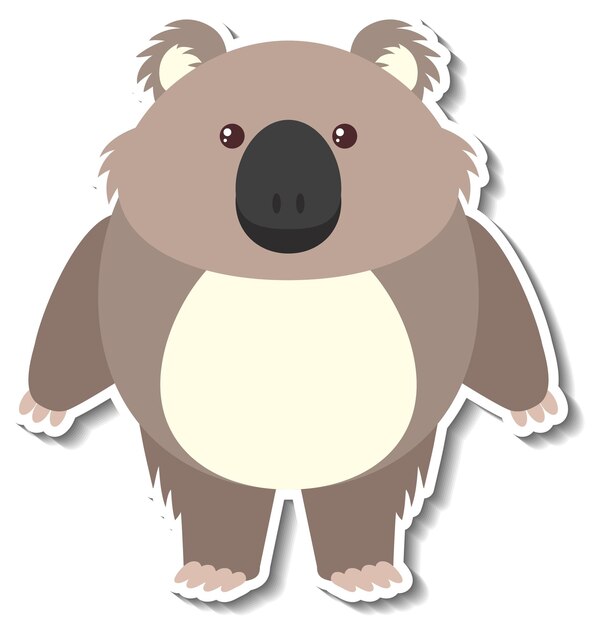 Un lindo animal de dibujos animados koala pegatina
