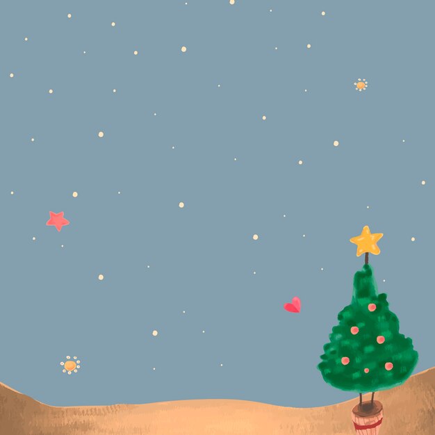 Lindo árbol de Navidad en el fondo de la noche