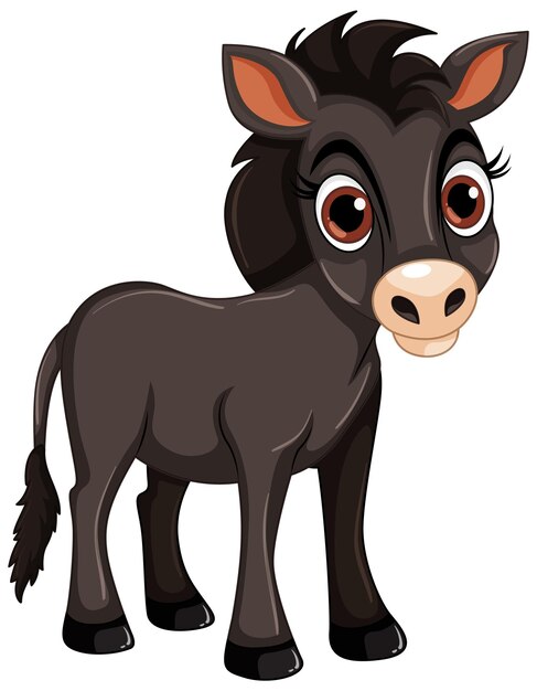 lindo, caballo, caricatura, aislado