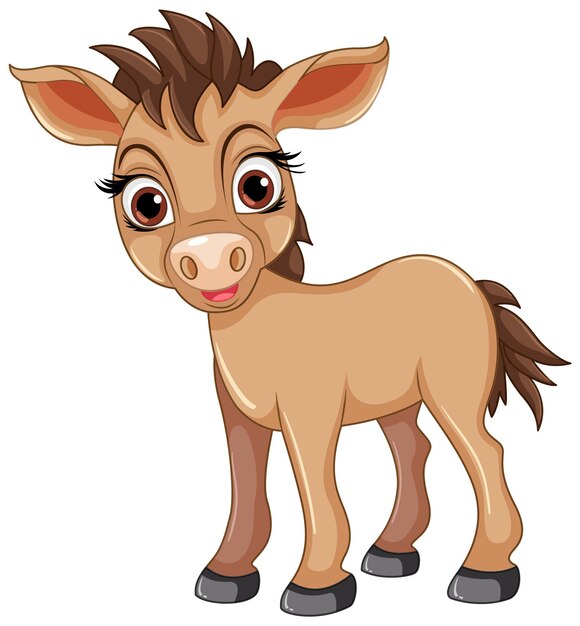 lindo, caballo, caricatura, aislado