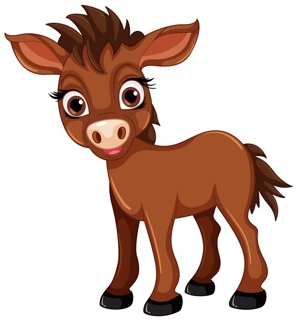 lindo, caballo, caricatura, aislado