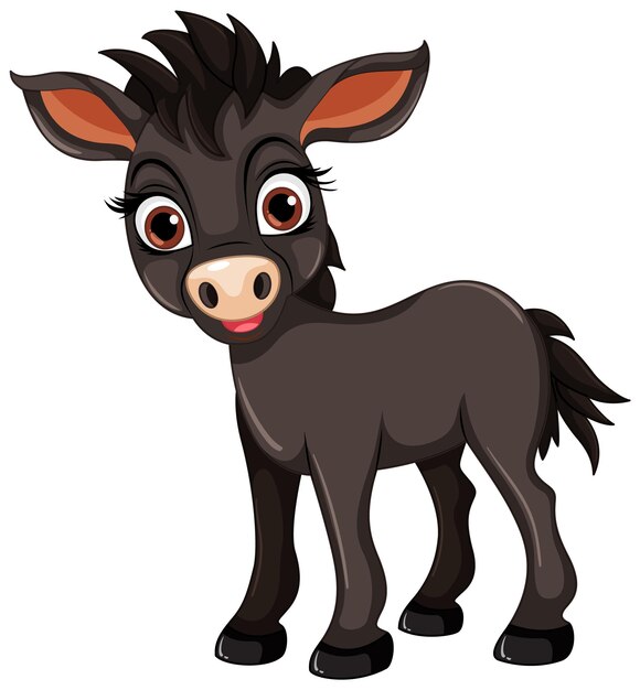 lindo, caballo, caricatura, aislado