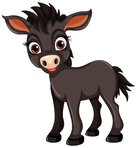 lindo, caballo, caricatura, aislado