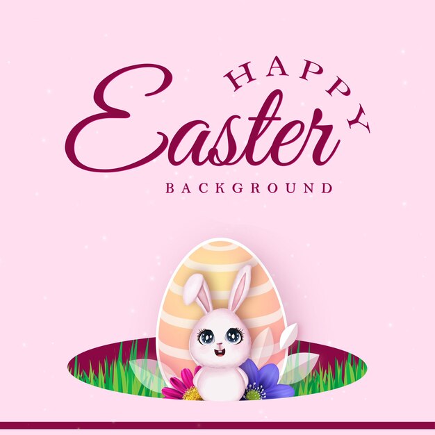 Lindo colorido feliz Pascua venta cartel Banner luz púrpura rosa fondo con huevos Vector libre
