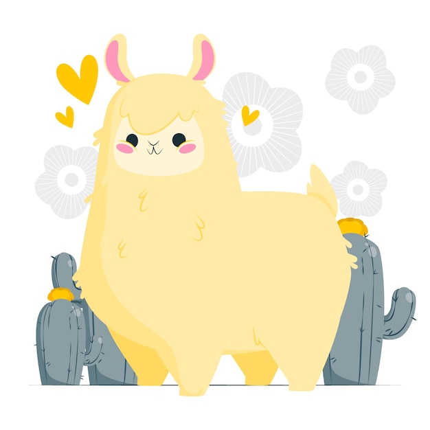 Lindo concepto de ilustración de llama