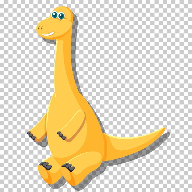 Lindo dinosaurio braquiosaurio aislado