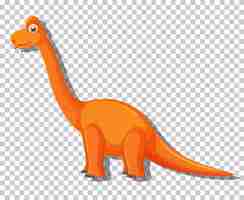 Vector gratuito lindo dinosaurio diplodocus aislado