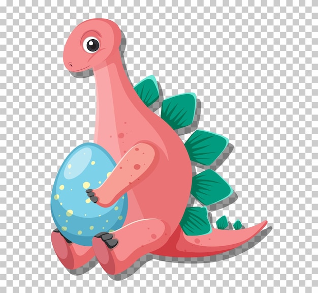 Vector gratuito lindo dinosaurio estegosaurio aislado