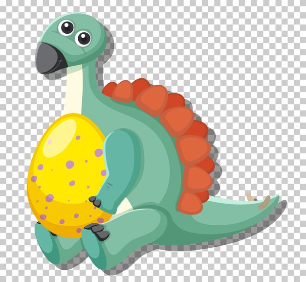 Lindo dinosaurio estegosaurio aislado