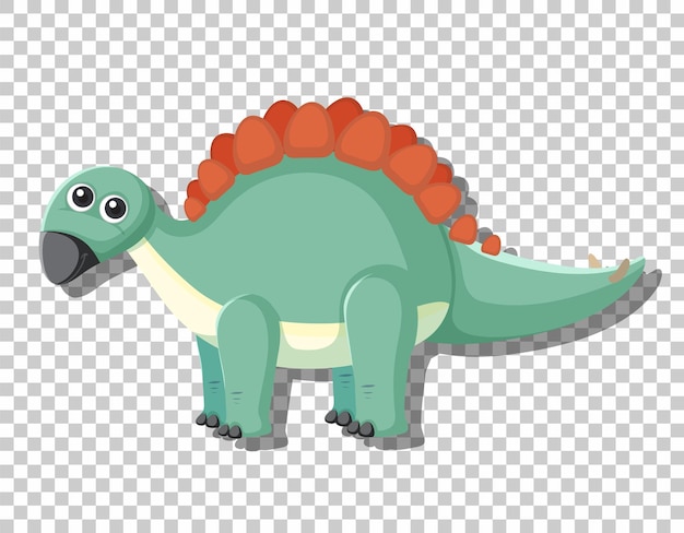 Vector gratuito lindo dinosaurio estegosaurio aislado