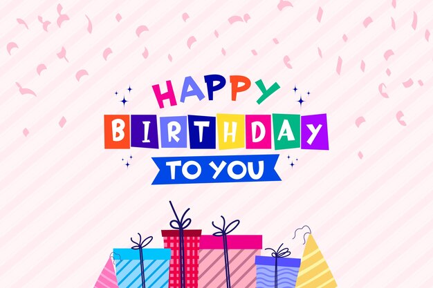 Lindo y infantil Feliz cumpleaños fondo de saludos