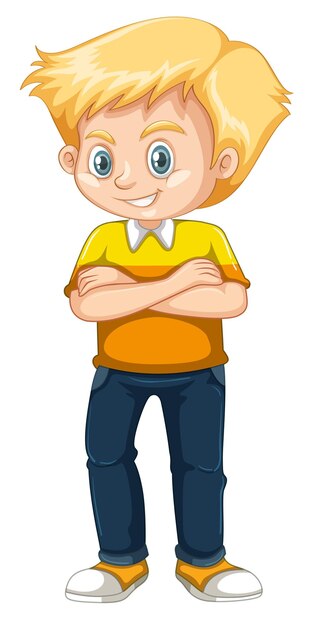 Lindo niño sonriente y feliz aislado en un fondo blanco