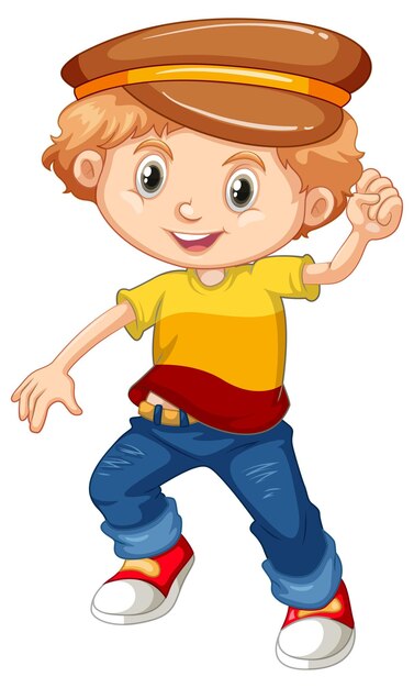 Lindo niño sonriente y feliz aislado en un fondo blanco