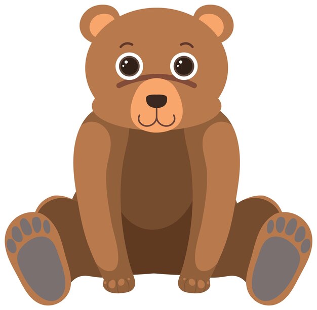 Lindo oso en estilo plano