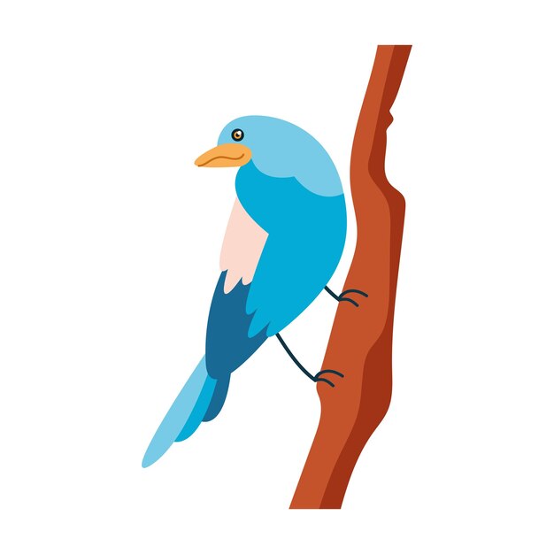 Lindo pájaro posado en la rama de un árbol