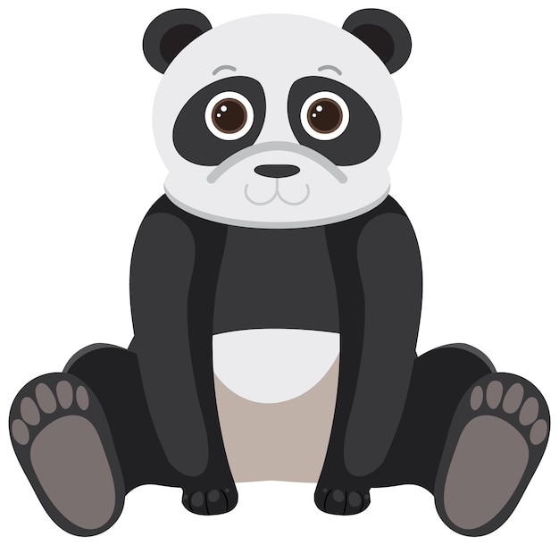 Vector gratuito lindo panda en estilo plano