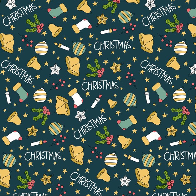 Lindo patrón sin costuras de Navidad