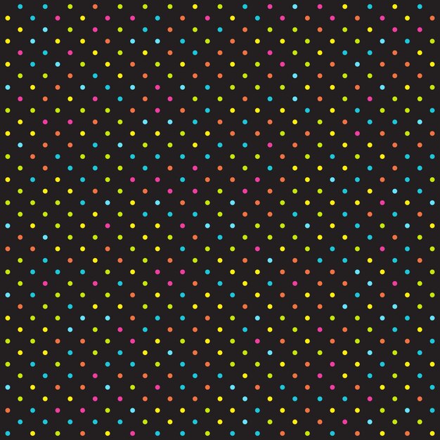 Lindo patrón de lunares en colores del arco iris