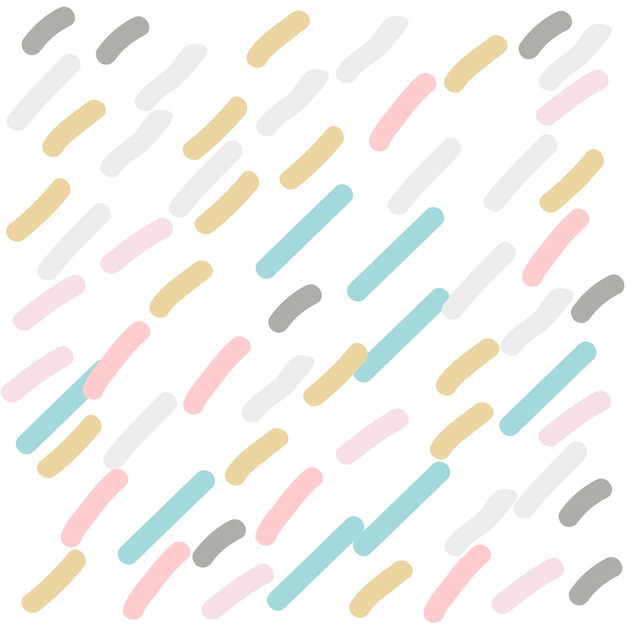 Vector gratuito lindo patrón de rayas dibujadas a mano en colores pastel