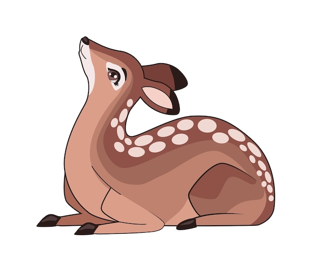 Lindo personaje de bebé animal ciervo