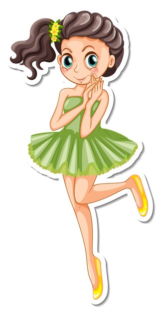 Lindo personaje de dibujos animados de ángel pegatina