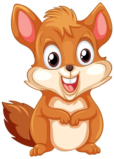 Lindo personaje de dibujos animados de ardilla