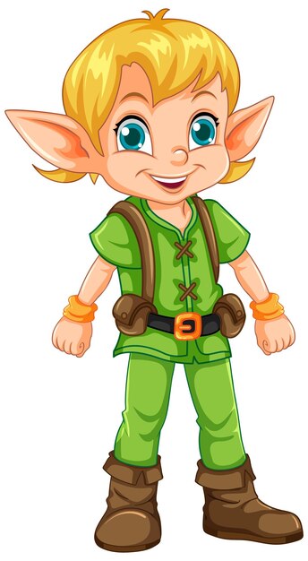 Lindo personaje de dibujos animados de campo de Navidad