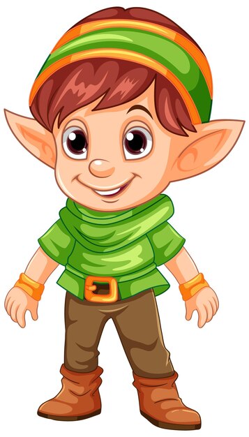 Lindo personaje de dibujos animados del campo de Navidad