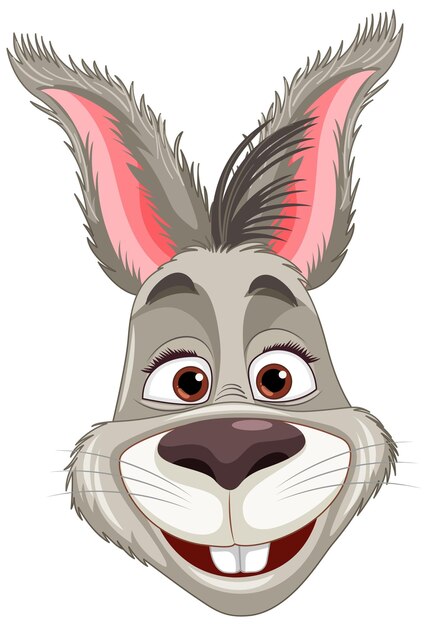Lindo personaje de dibujos animados de conejo
