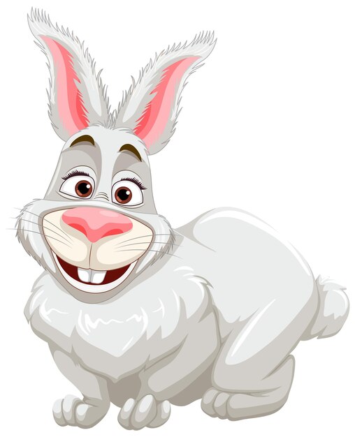 Lindo personaje de dibujos animados de conejo