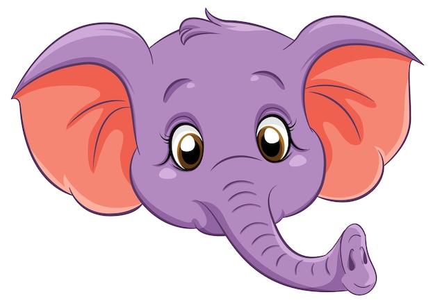 El lindo personaje de dibujos animados del elefante