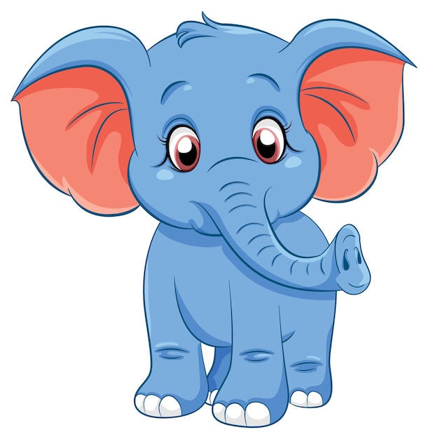 Lindo personaje de dibujos animados de elefante