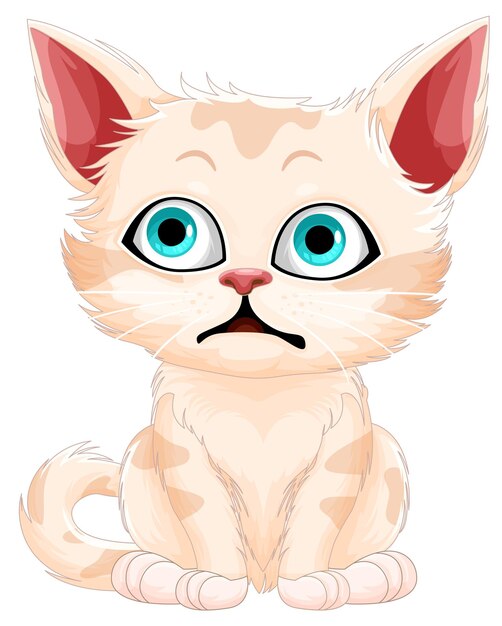 Lindo personaje de dibujos animados de gato