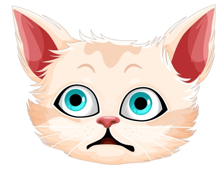 Vector gratuito lindo personaje de dibujos animados de gato