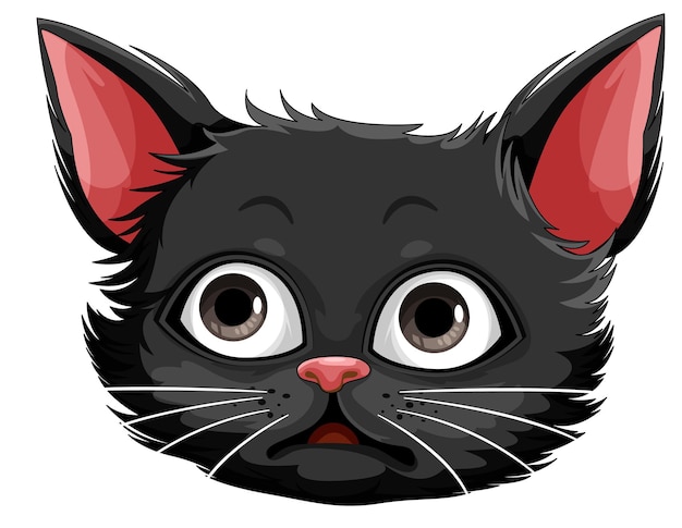 Vector gratuito lindo personaje de dibujos animados de gato