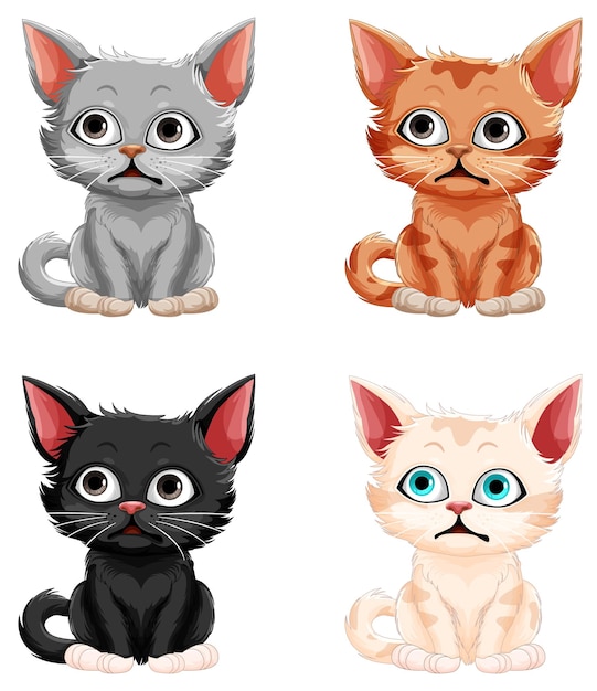 Lindo personaje de dibujos animados de gato