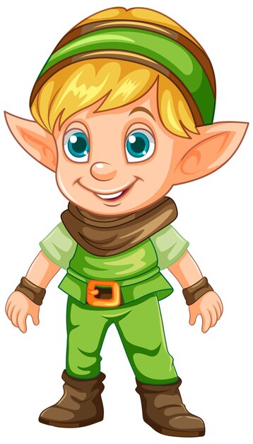 El lindo personaje de dibujos animados de Navidad