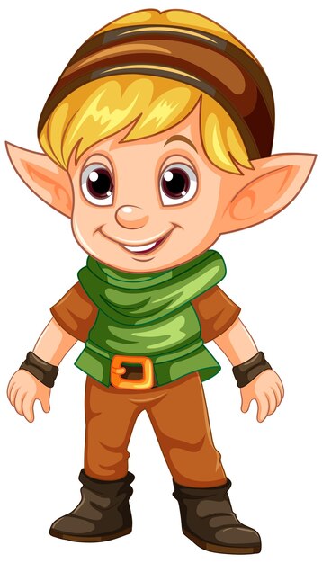 El lindo personaje de dibujos animados de Navidad
