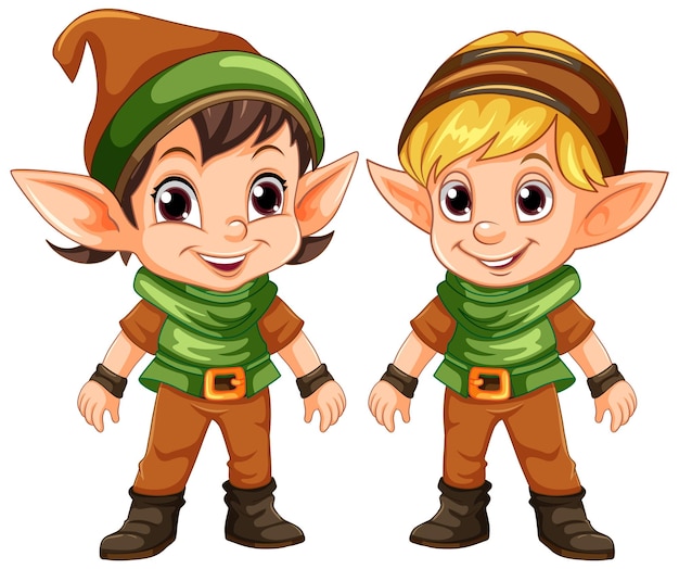 El lindo personaje de dibujos animados de Navidad