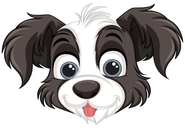 Lindo personaje de dibujos animados de perro sentado