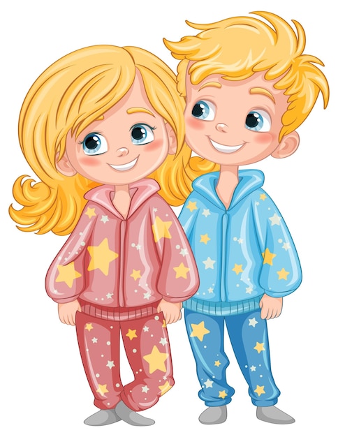 Vector gratuito lindo personaje de dibujos animados en pijama