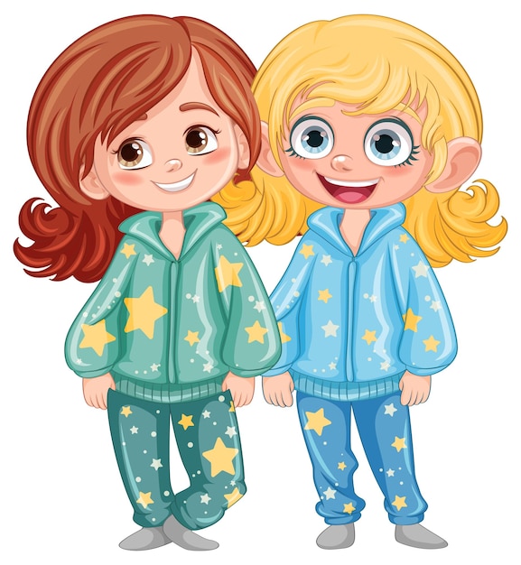 Vector gratuito lindo personaje de dibujos animados en pijama