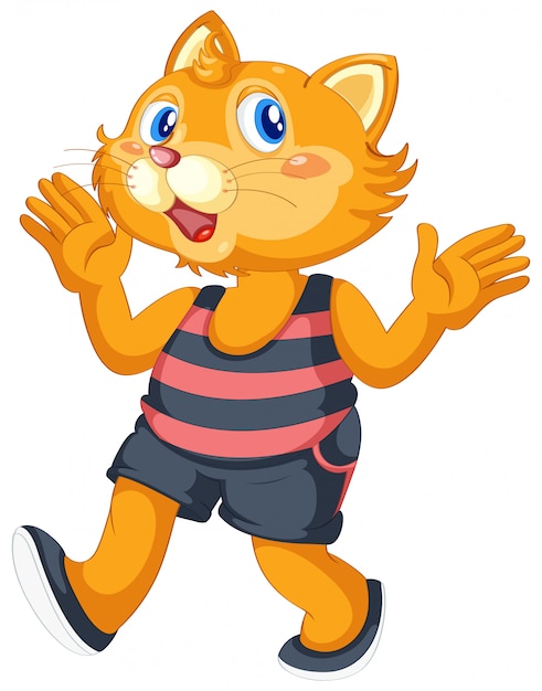 Vector gratuito un lindo personaje de gato